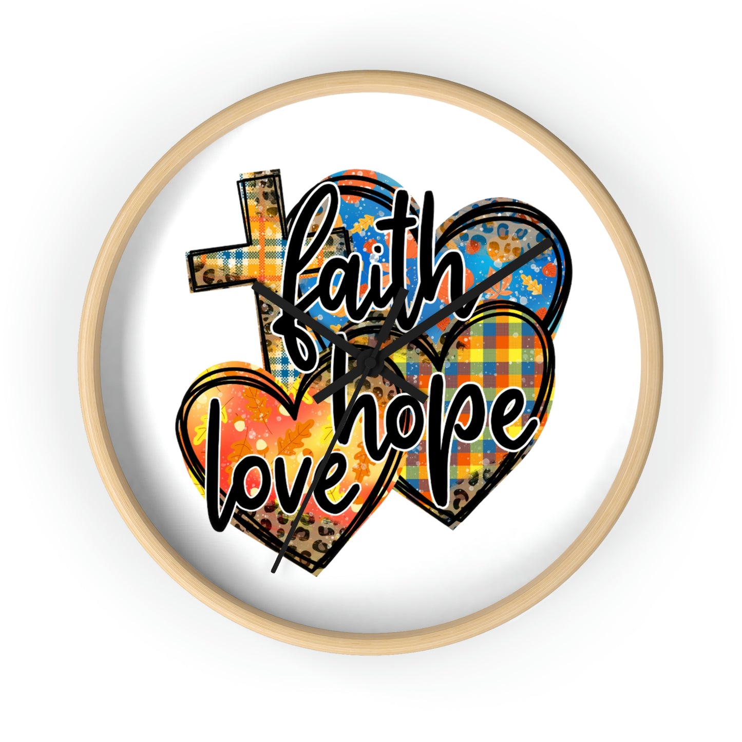 Faith Hope Love Wall clock