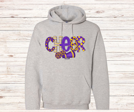 Cheer Purple & Gold Hoodie