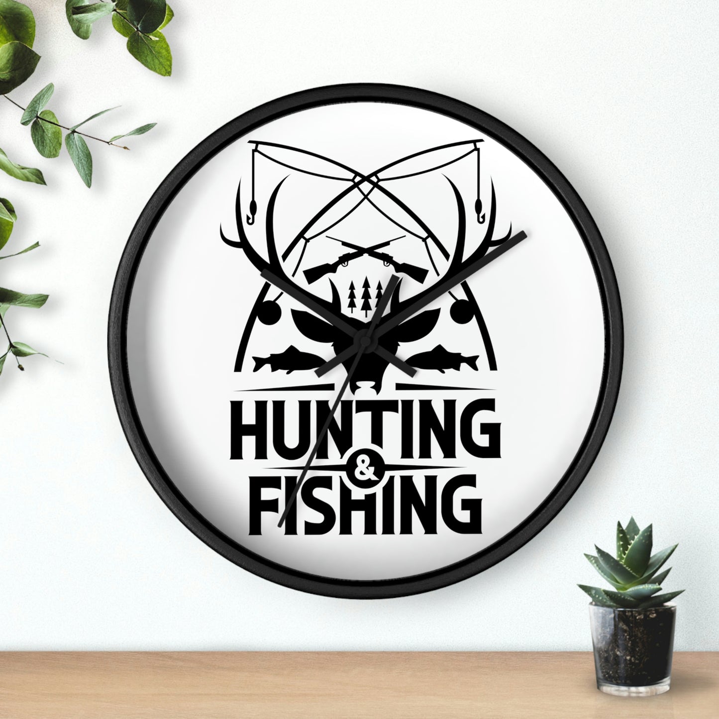 Hunting & Fishing wall clock