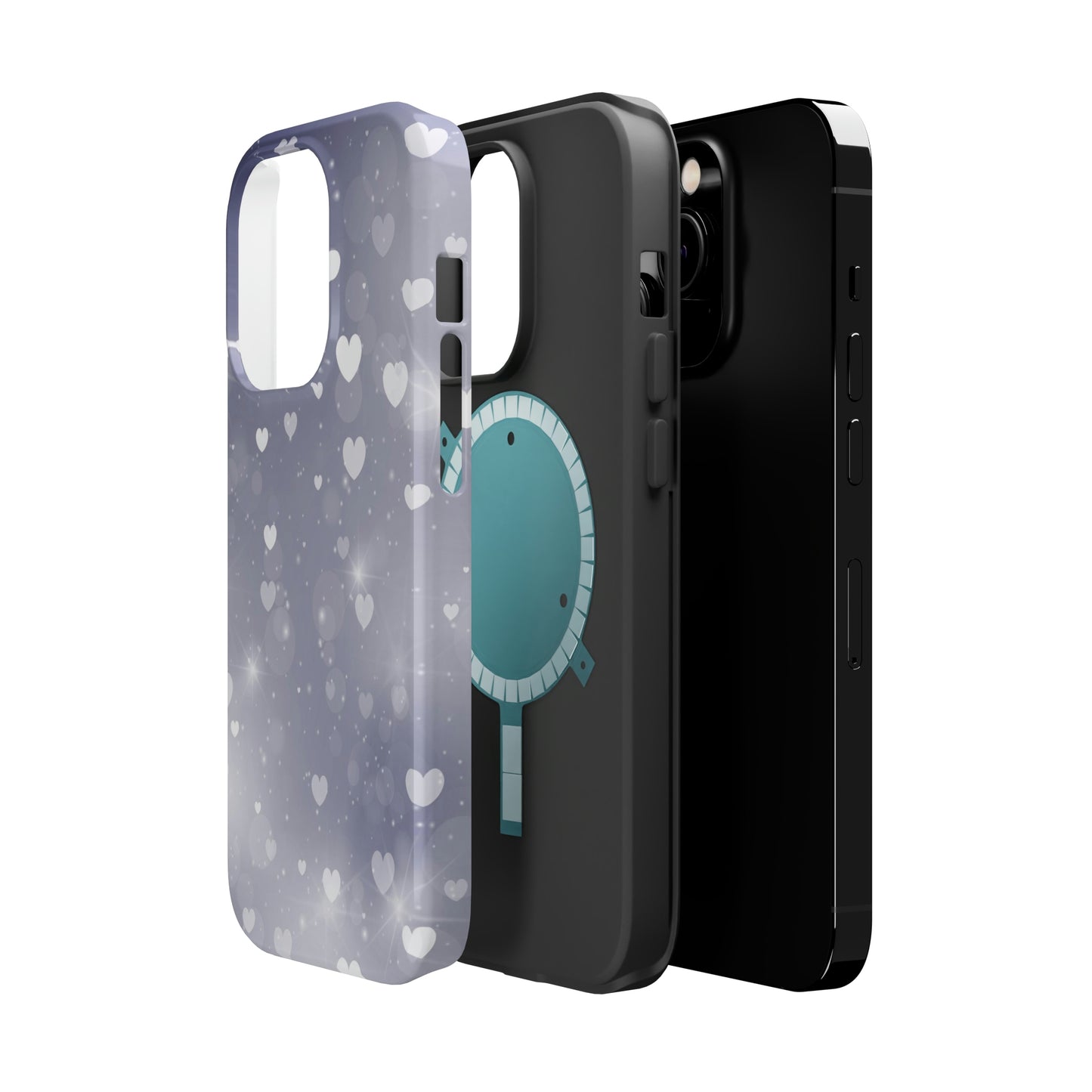 Grey Heart phone case