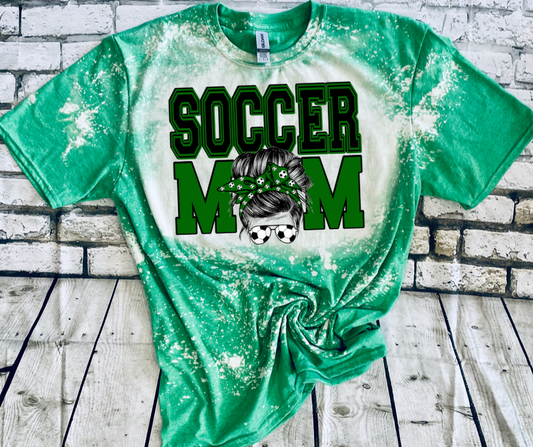 Green & White Soccer Mom T-Shirt