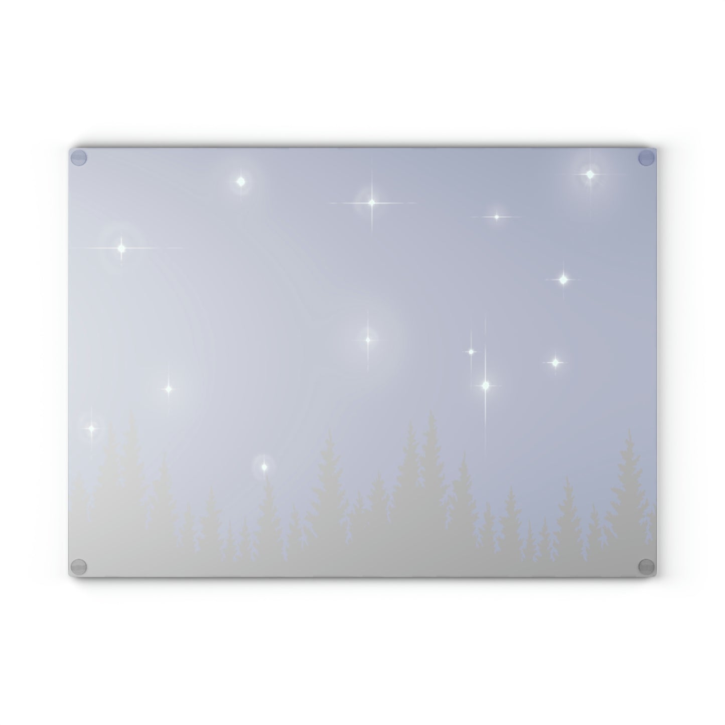 Forrest Sunset Glass Cutting Board