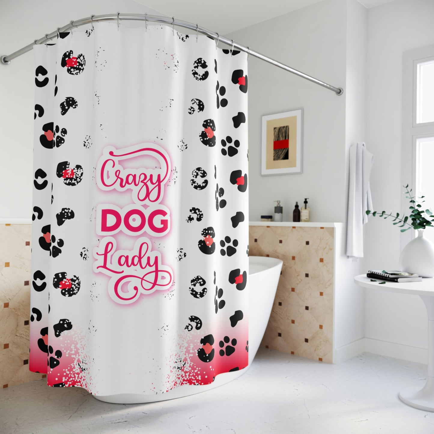 Crazy Dog Lady Shower Curtain