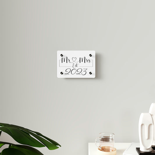Mr. & Mrs. 2023 Acrylic Wall Art