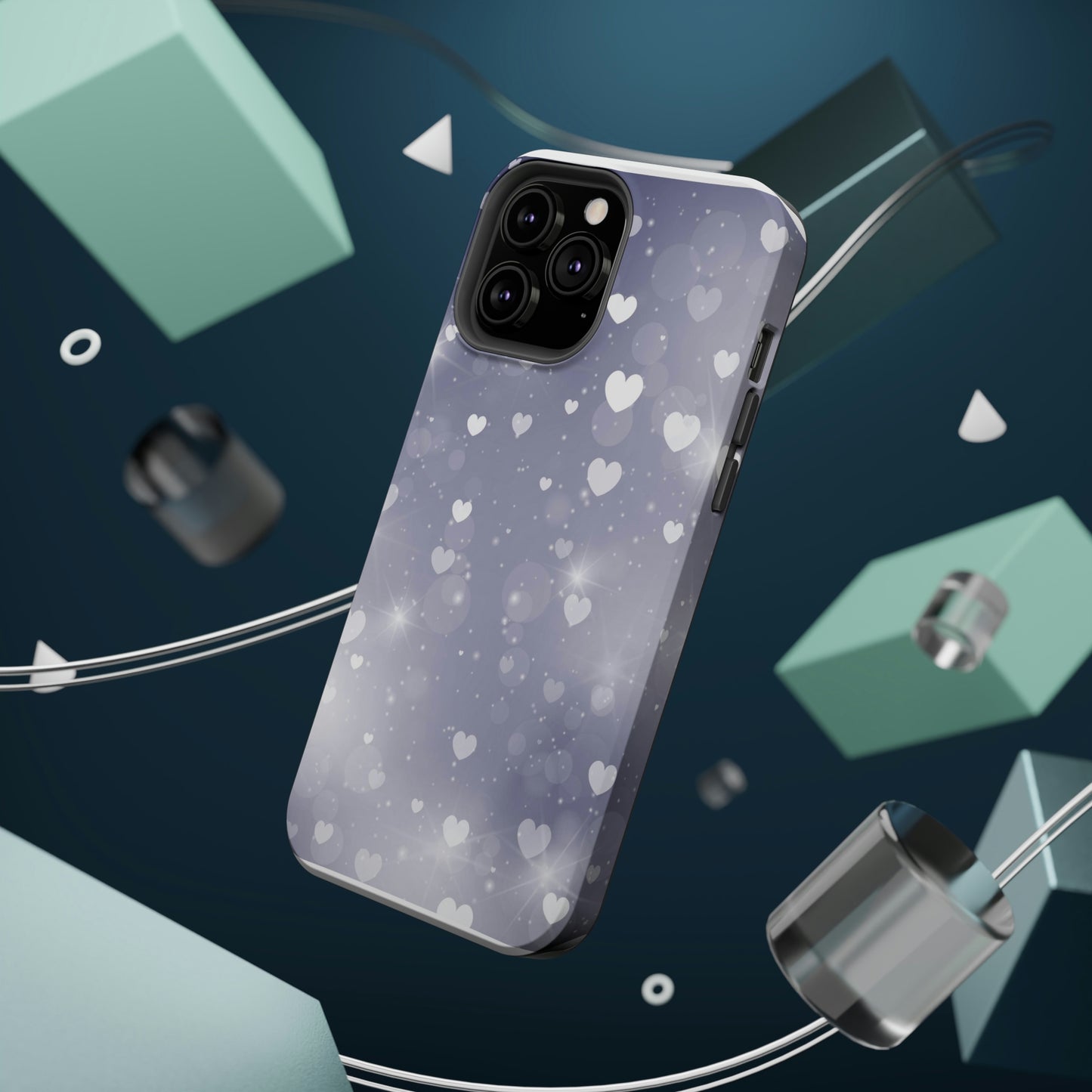 Grey Heart phone case