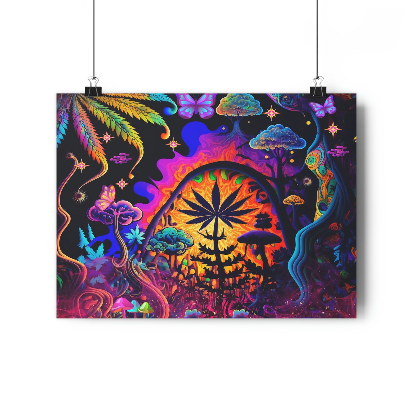 Psychedelic Neon colors Premium Poster