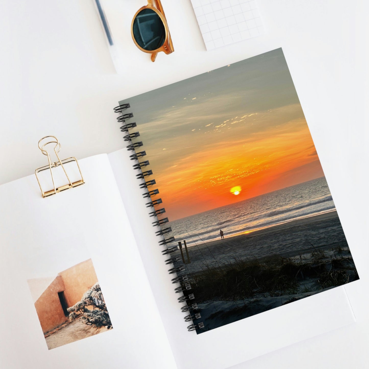 Beach Sunrise Spiral Notebook - Ruled Line