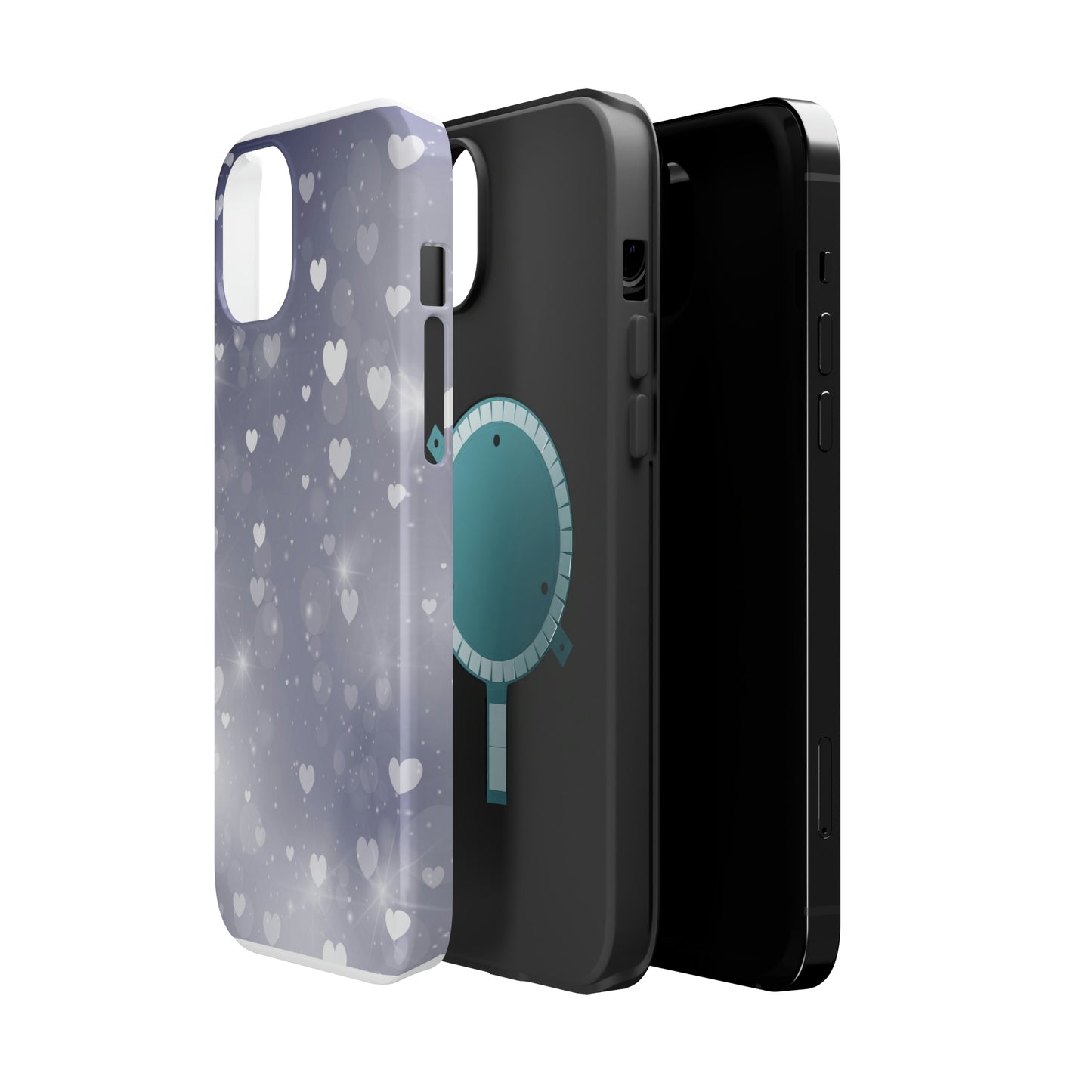 Grey Heart phone case