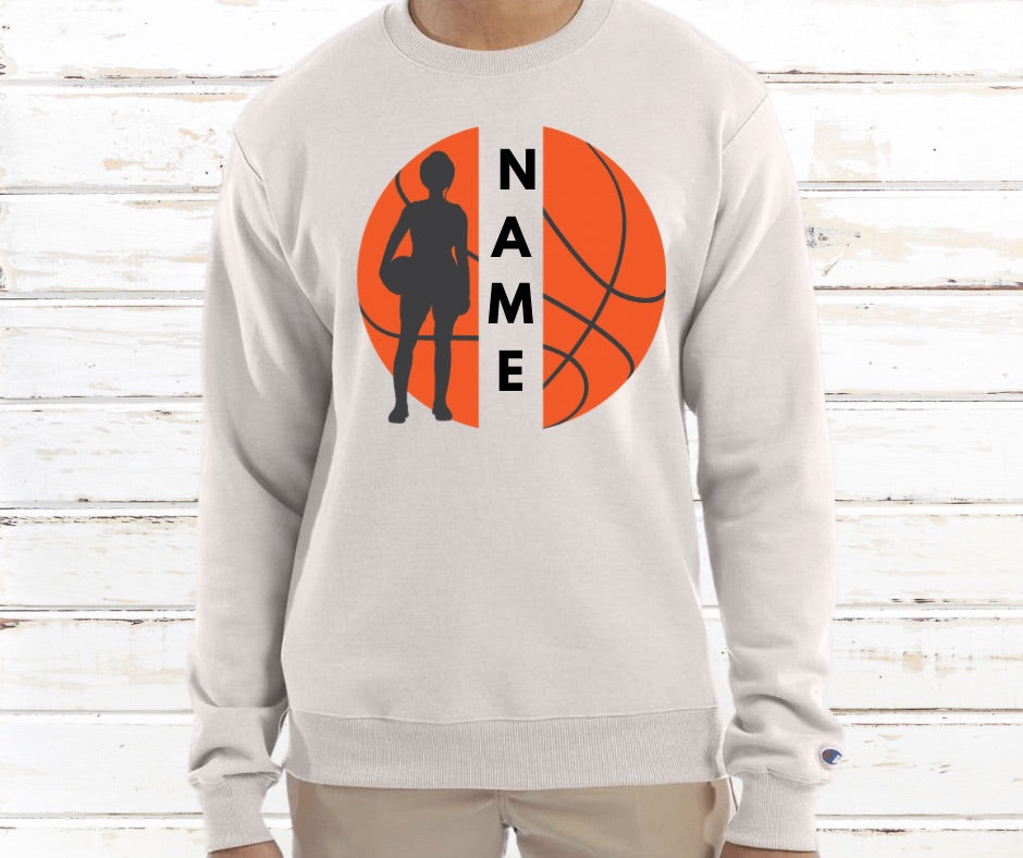 Custom Name Basketball Crewneck