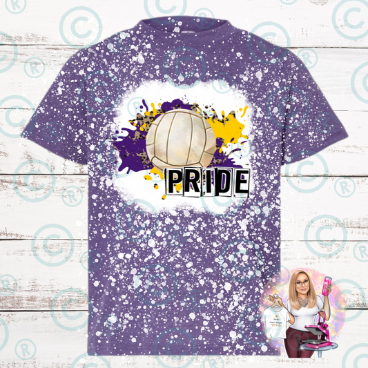 Purple & Gold Volleyball Pride T-Shirt