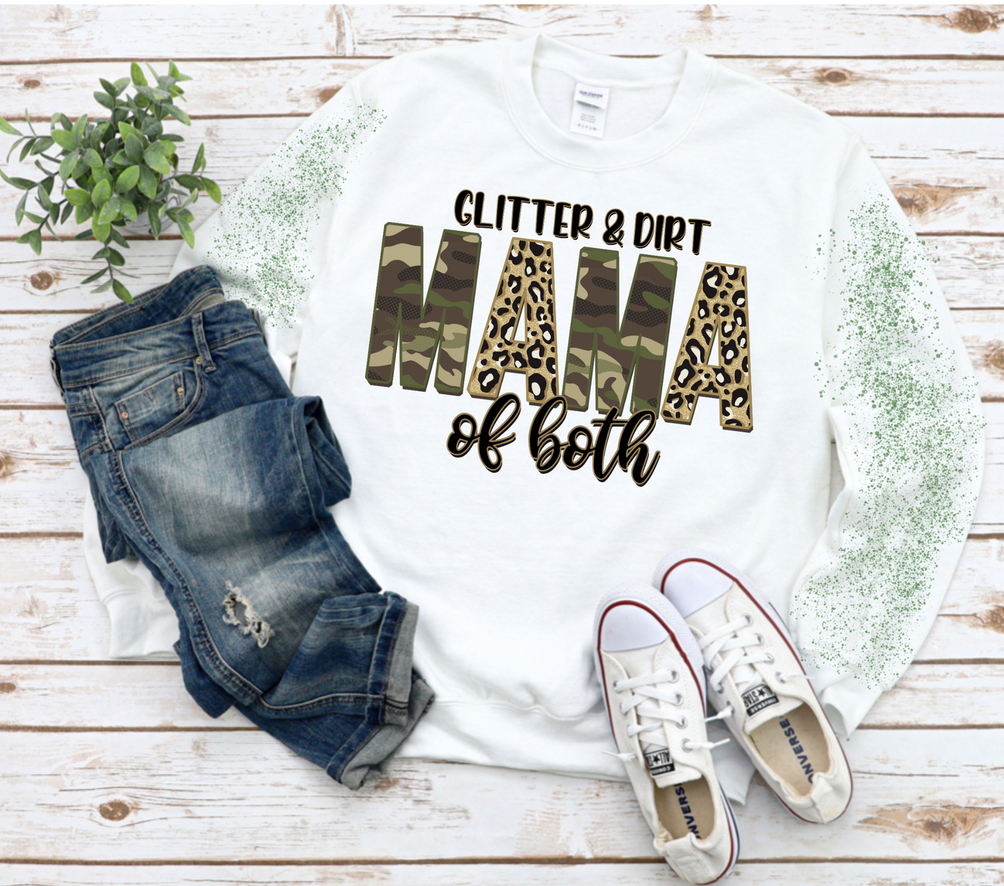 Glitter & Dirt Mama Crewneck