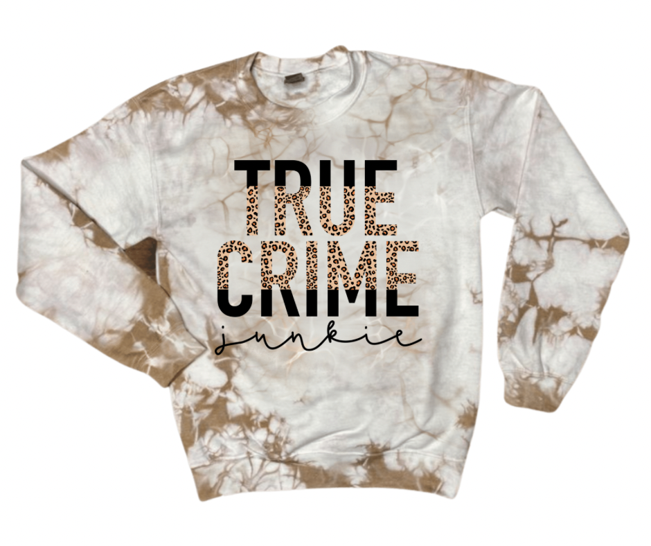 True Crime Junkie Dyed Crewneck