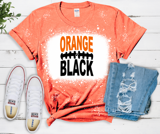 Black And Orange Football T-Shirt