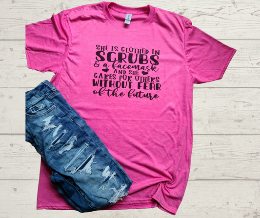 She Wears Scrubs T-Shirt