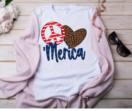 Peace Love Merica T-Shirt