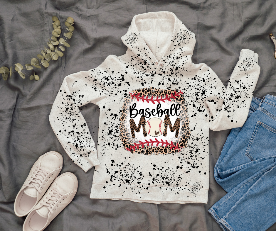 Baseball Mom Tie Dye Hoodie