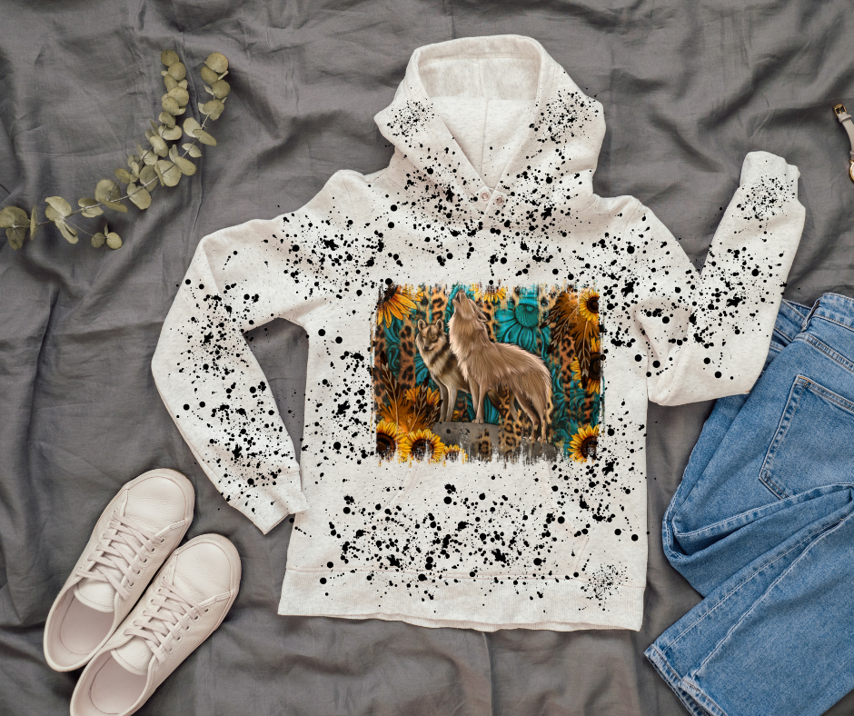 Wolf Tie Dye Hoodie