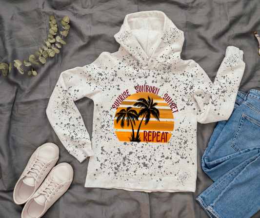 Sunrise Sunburn Sunset Tie Dye Hoodie