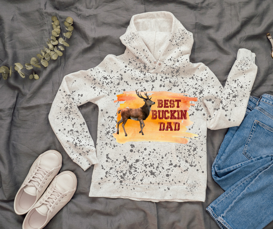 Best Buckin Dad  Tie Dye Hoodie