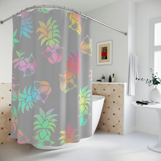 Rainbow Pineapple Shower Curtain