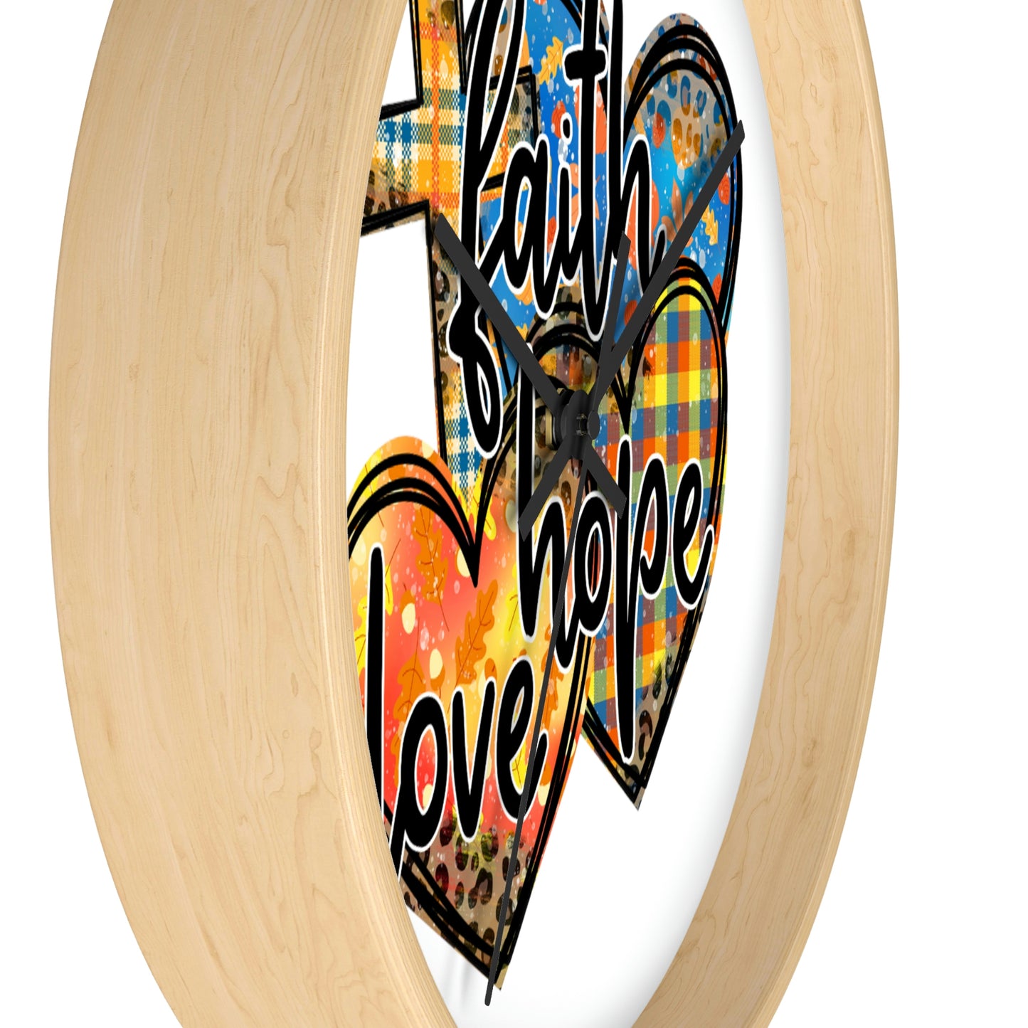 Faith Hope Love Wall clock