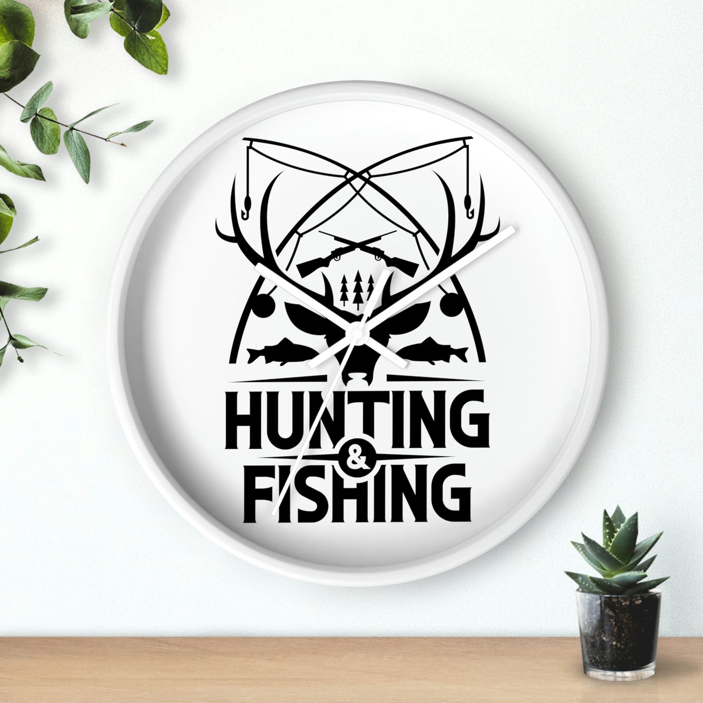 Hunting & Fishing wall clock