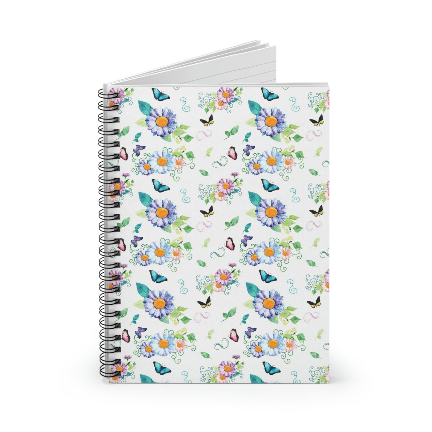 Butterfly and Flower Spiral Notebook