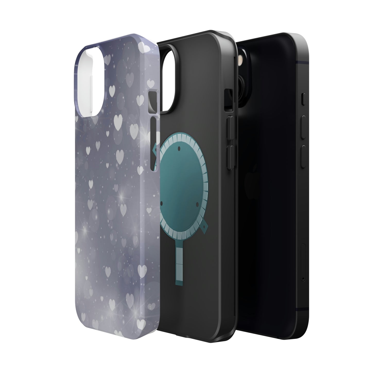 Grey Heart phone case