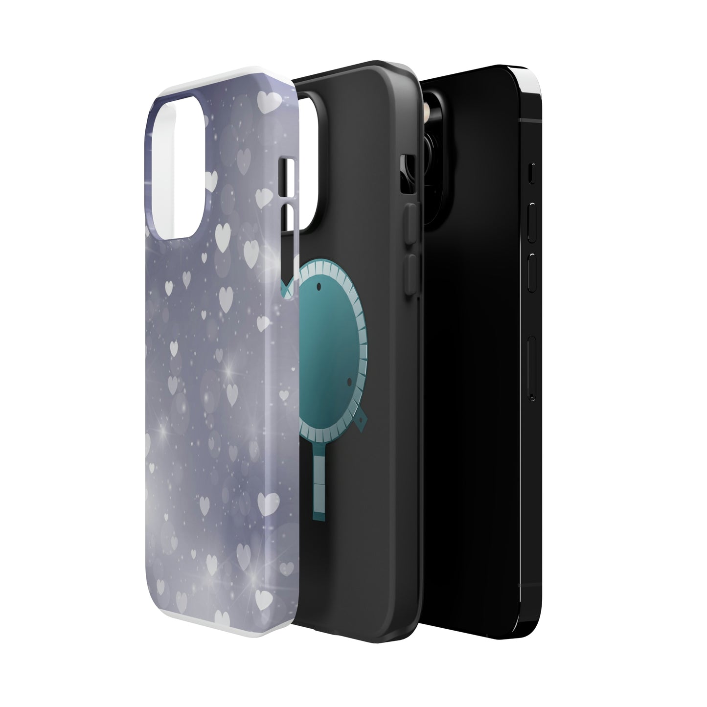Grey Heart phone case
