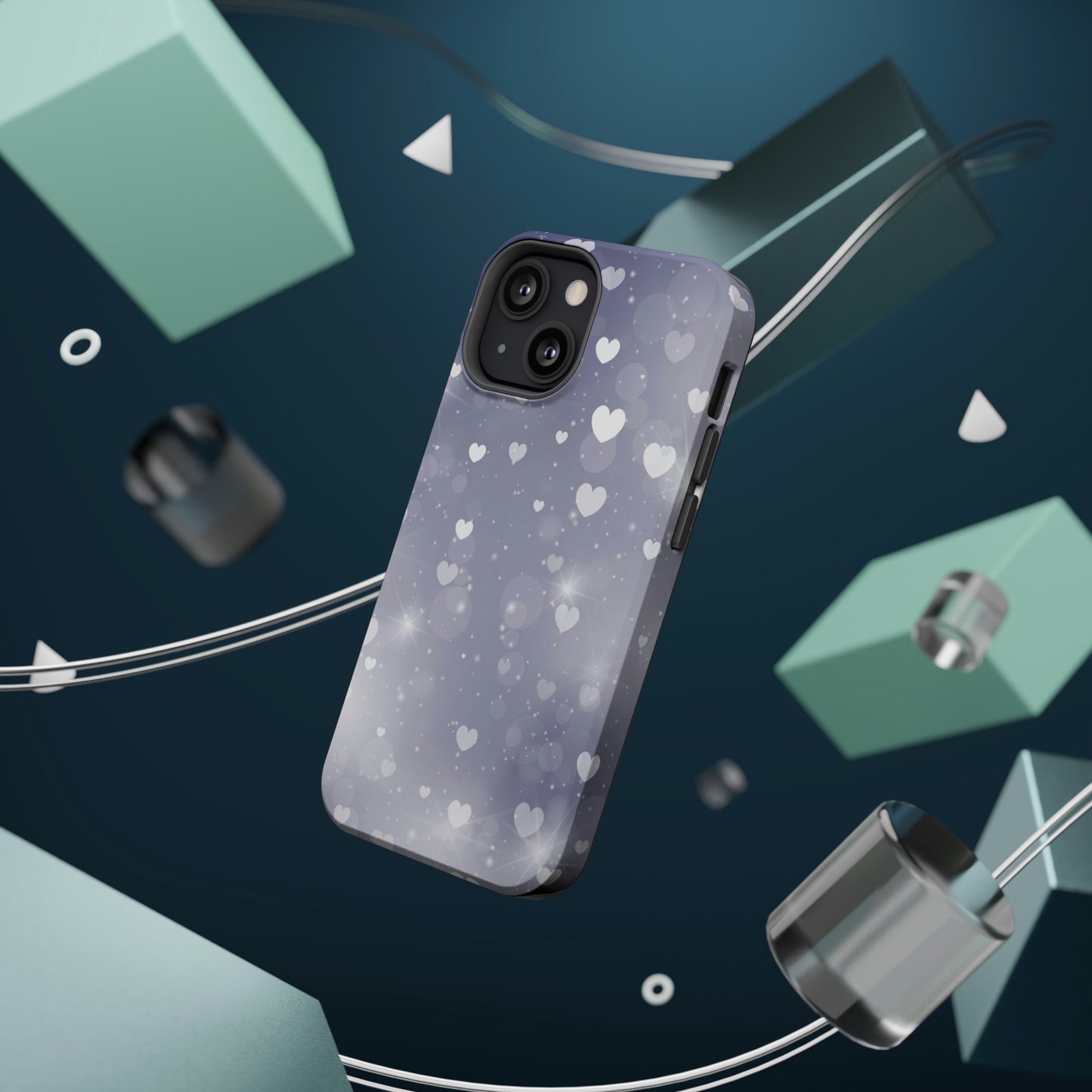 Grey Heart phone case