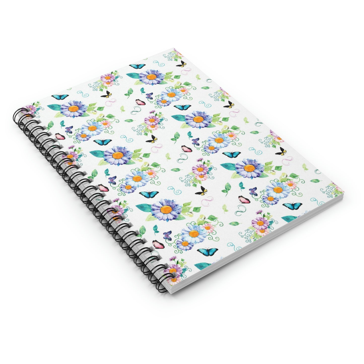 Butterfly and Flower Spiral Notebook