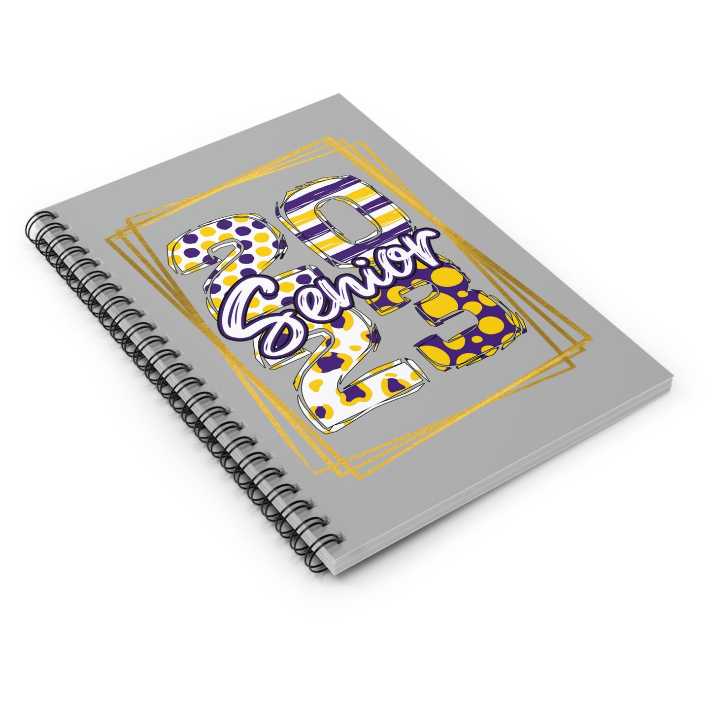 Purple & Gold Senior 2023 Spiral Notebook - Ruled Line