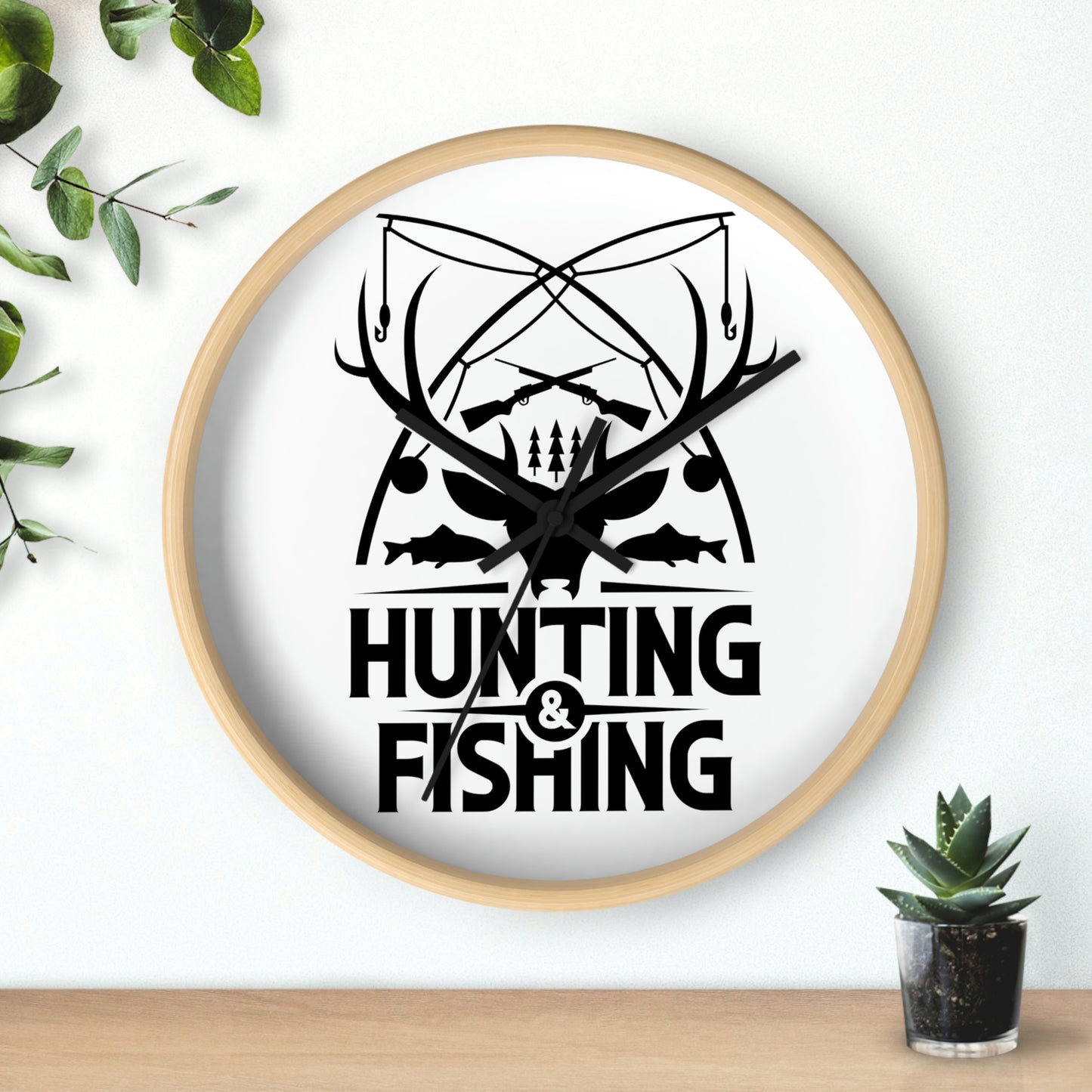 Hunting & Fishing wall clock