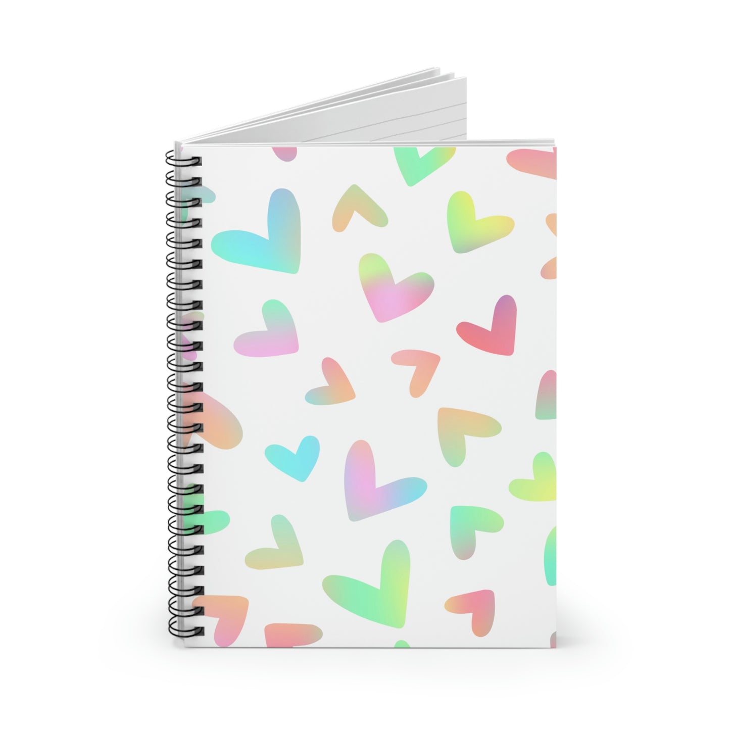 Rainbow Heart Spiral Notebook