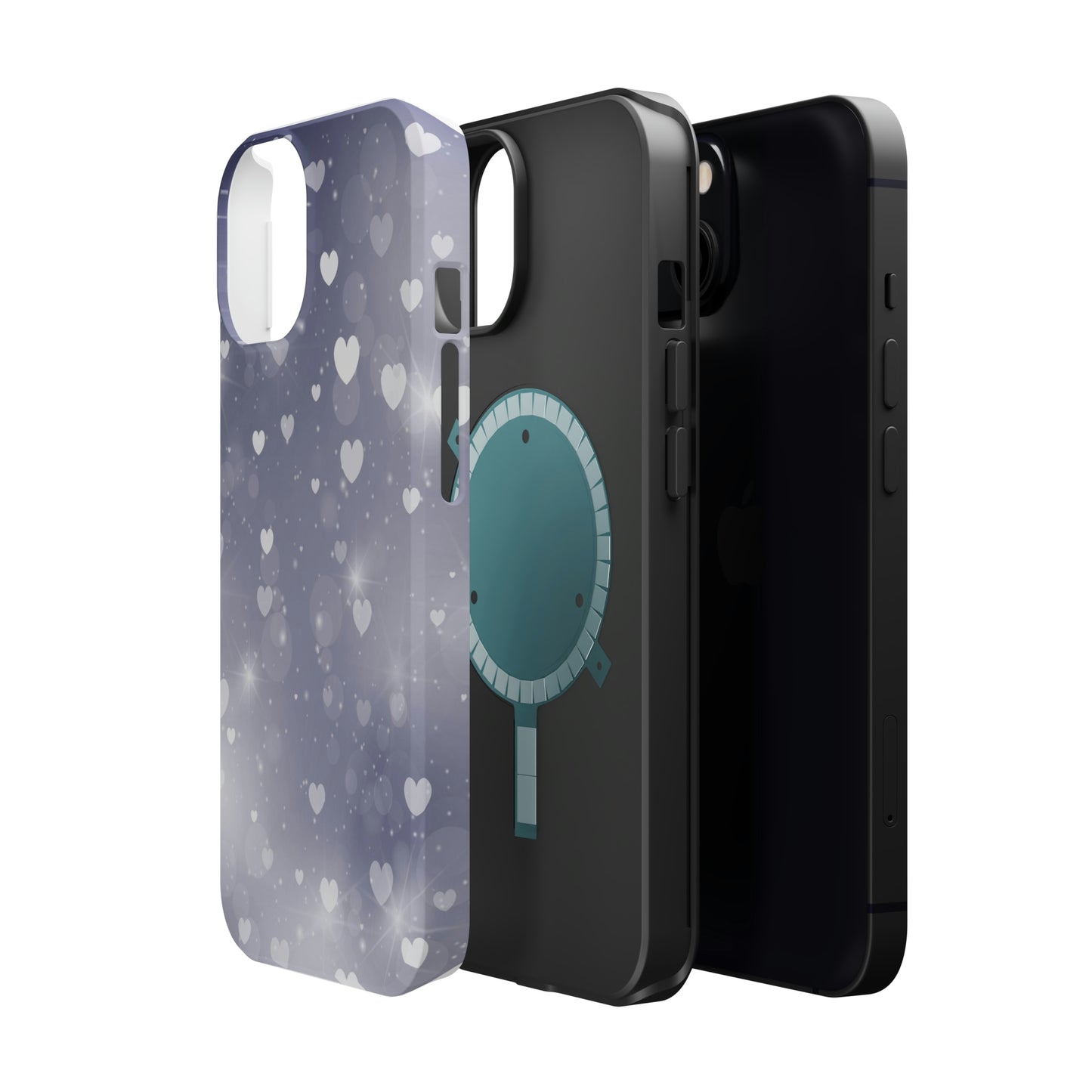Grey Heart phone case