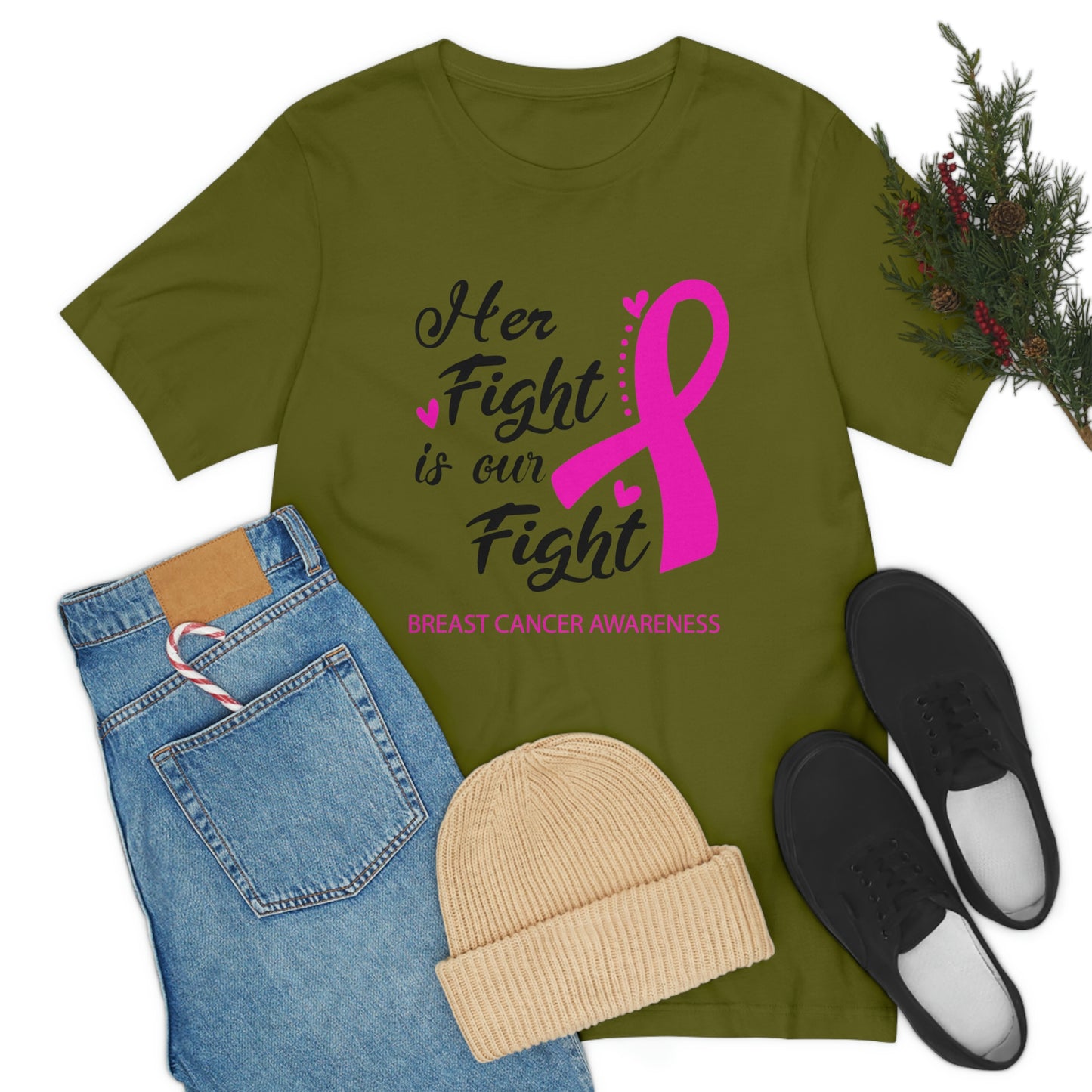 Her fight is our fight (white font) Tee