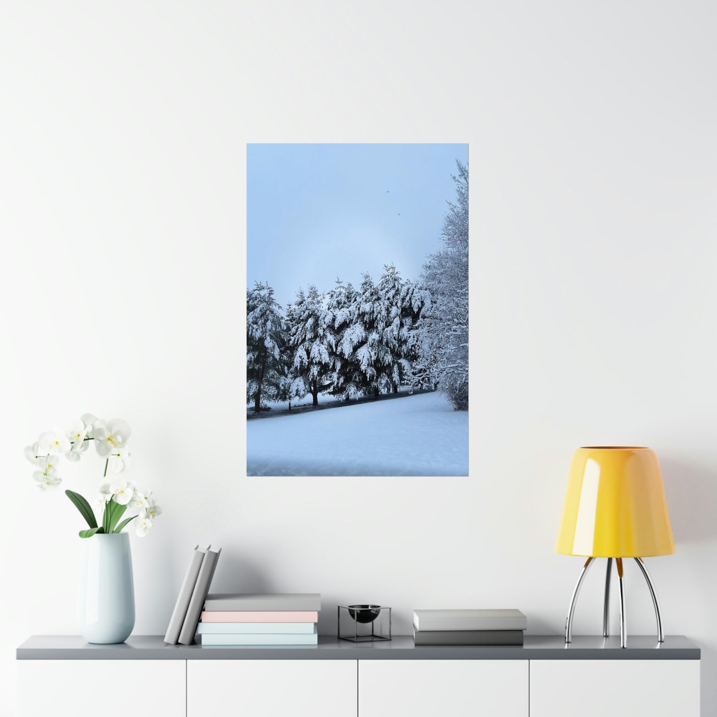 Snowy Pines Poster