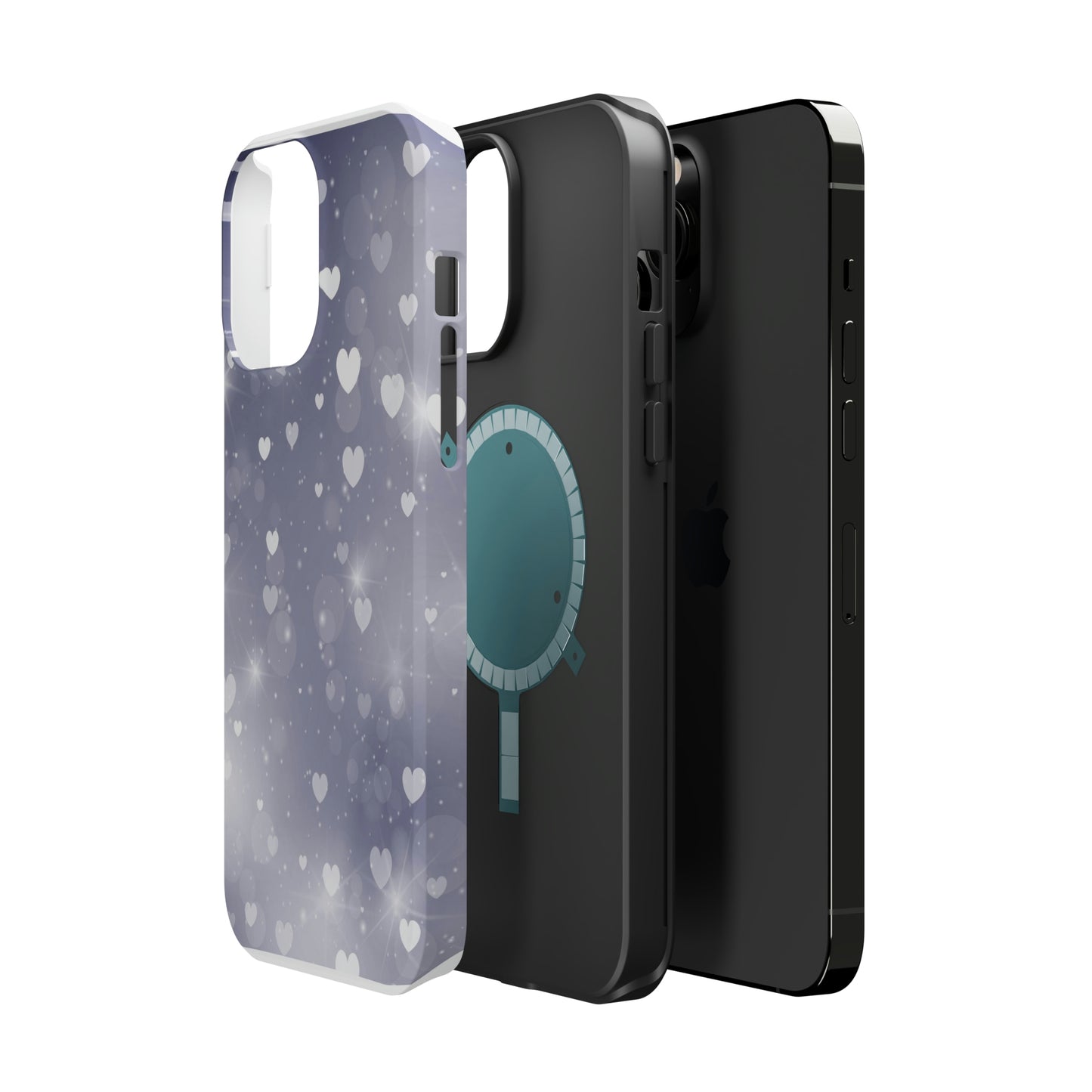 Grey Heart phone case
