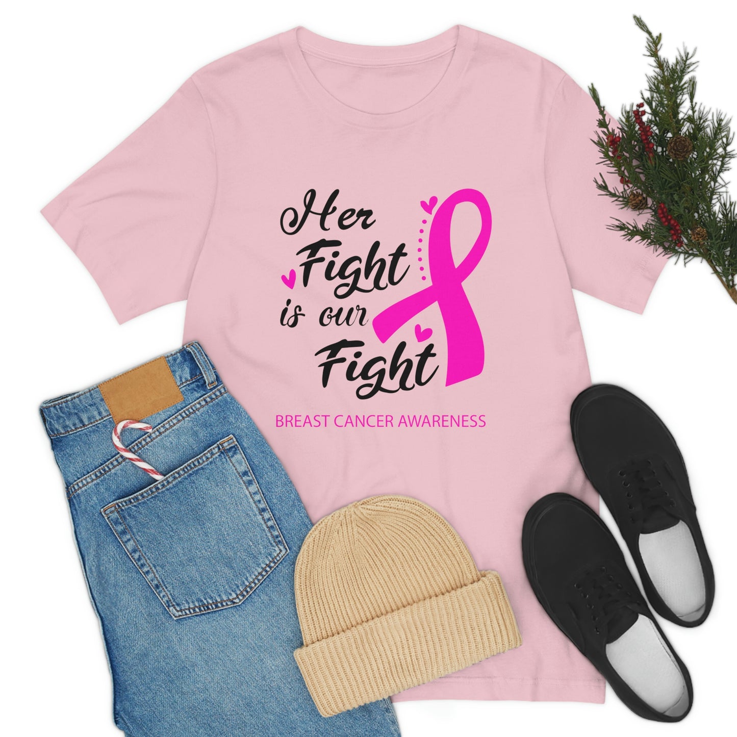 Her fight is our fight (white font) Tee