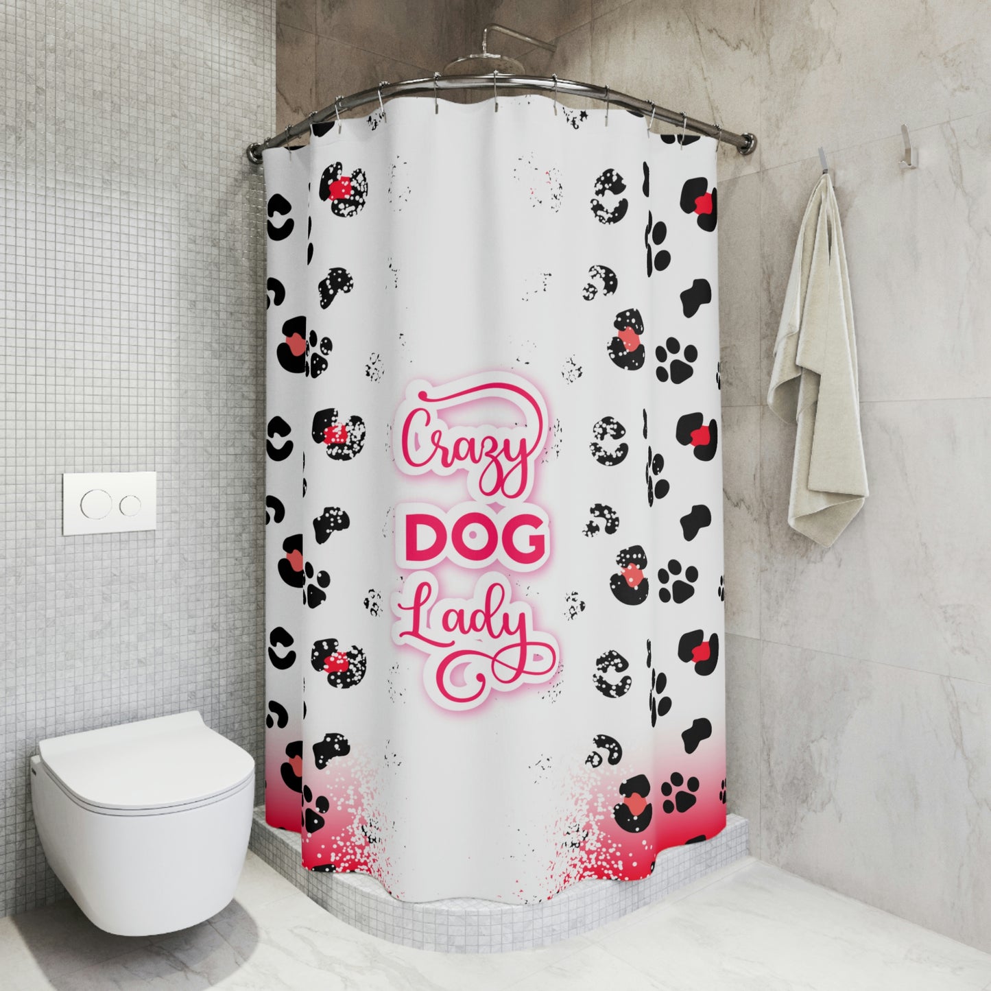 Crazy Dog Lady Shower Curtain