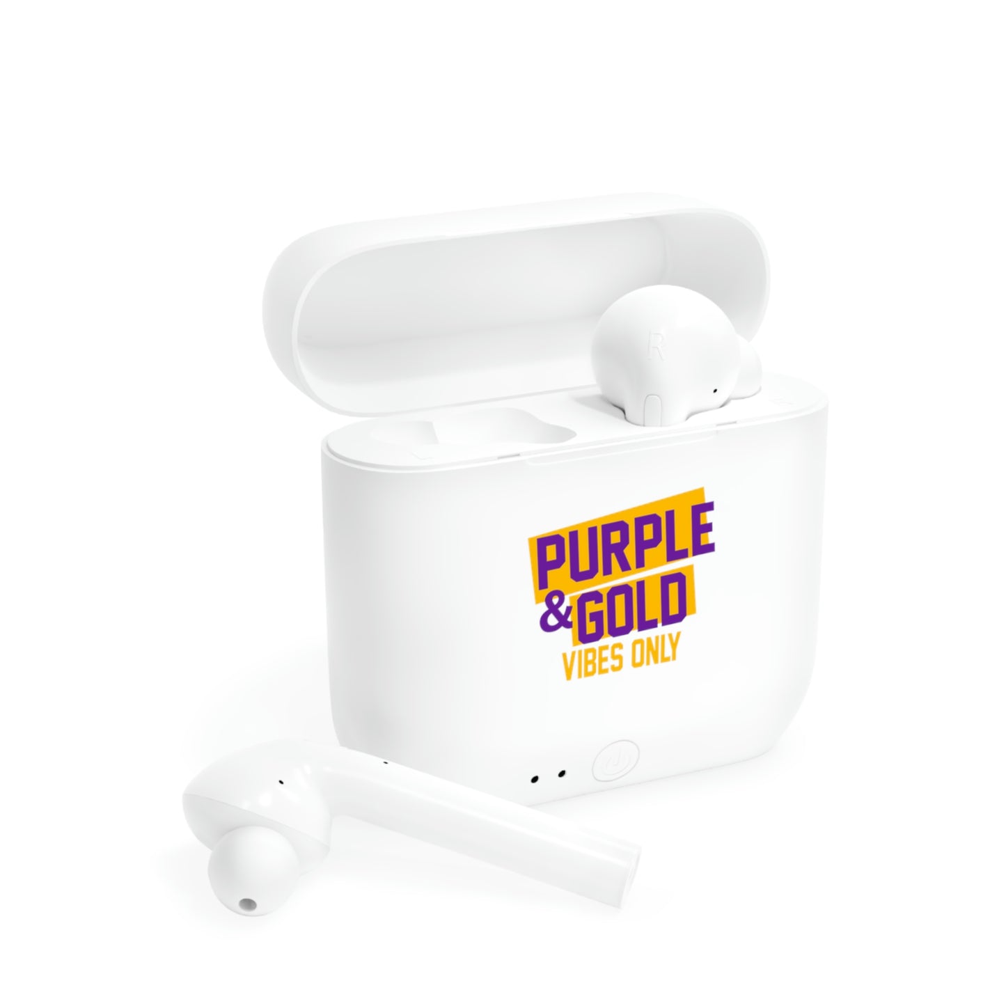 Purple And Gold Vibes Wireless Earbuds