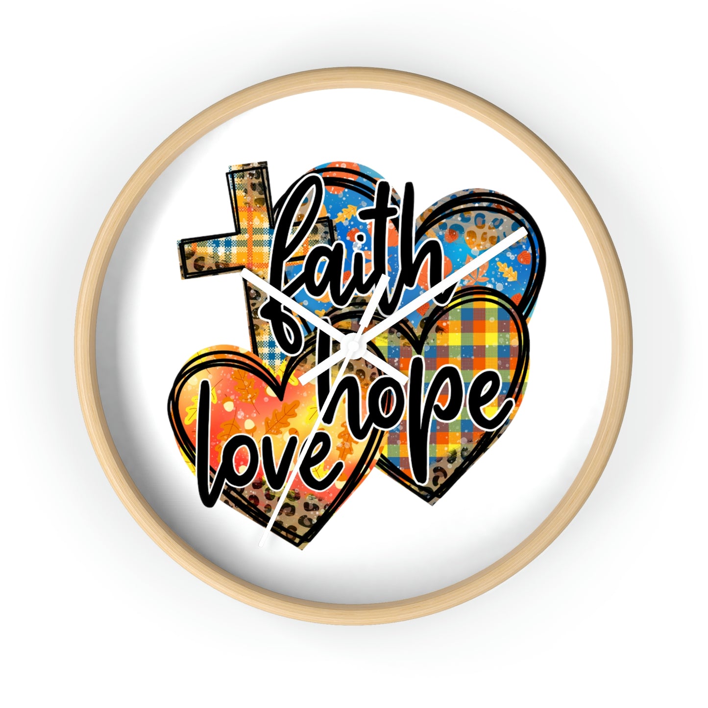 Faith Hope Love Wall clock