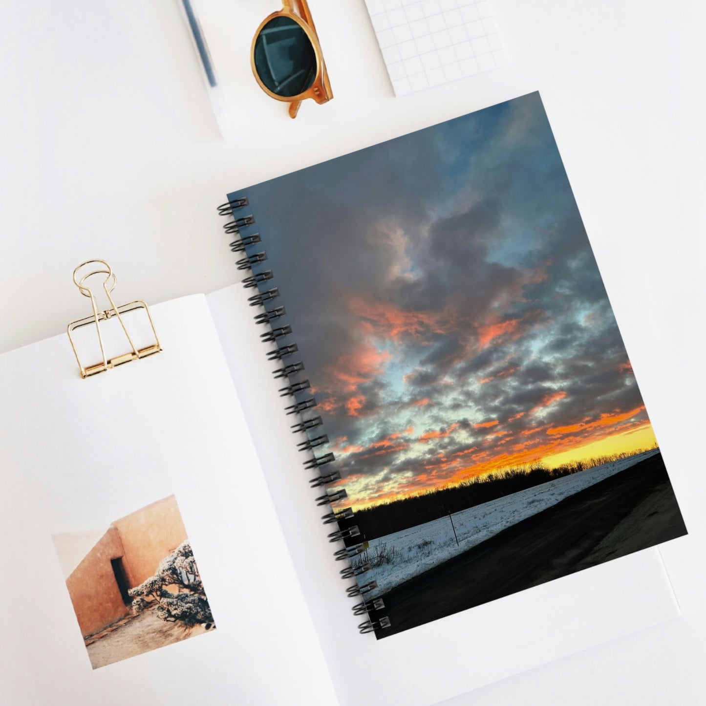 Winter Sunset Spiral Notebook - Ruled Line