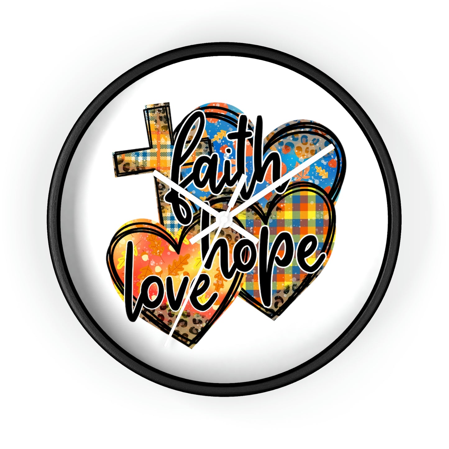 Faith Hope Love Wall clock